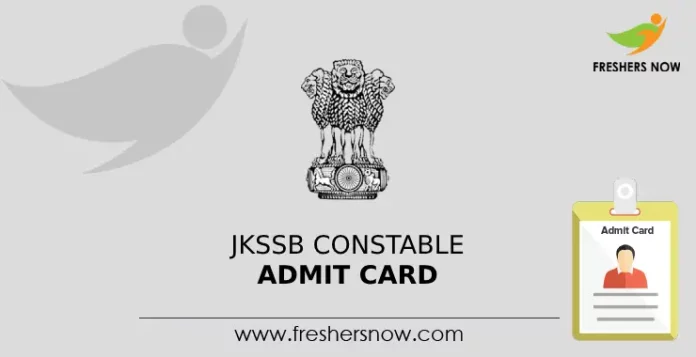 JKSSB Constable Admit Card