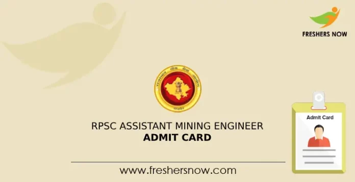 RPSC Assistant Mining Engineer Admit Card