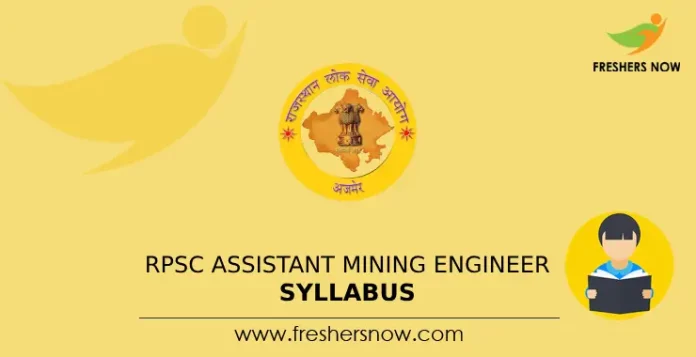 RPSC Assistant Mining Engineer Syllabus