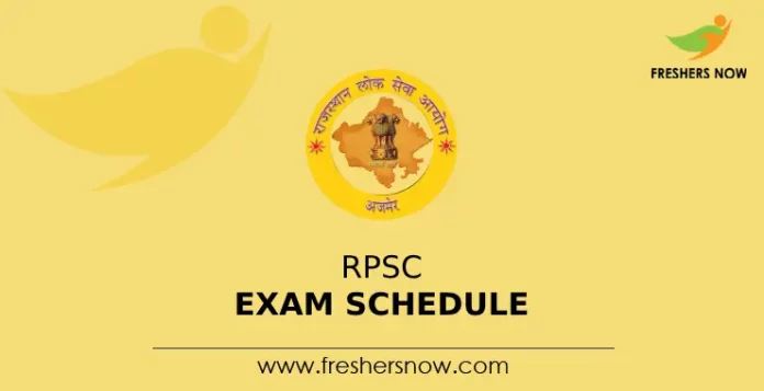 RPSC Exam Schedule