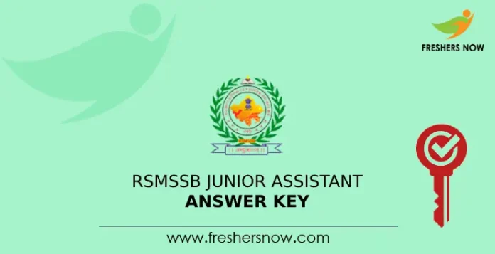 RSMSSB Junior Assistant Answer Key