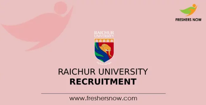 Raichur University Recruitment