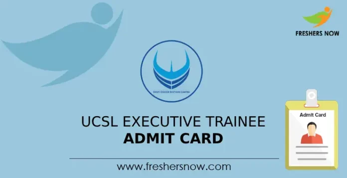 UCSL Executive Trainee Admit Card